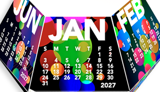Glimmer Polygon Calendar Pop-Up