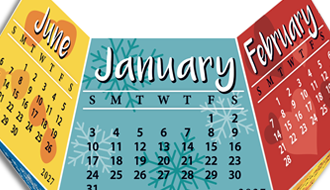 Seasons Pop Polygon Calendar Pop-Up